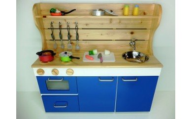 N6003_ままごとキッチンｗ870 青 179277 - 和歌山県湯浅町