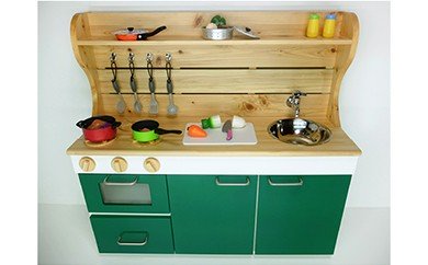 N6004_ままごとキッチンｗ870 緑 179280 - 和歌山県湯浅町