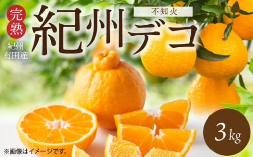 G7360_【2026年先行予約】デコポン 紀州デコ 3kg 完熟 濃厚 国産 紀州 有田 不知火 柑橘 果物 果実 フルーツ 柑橘の王様 まろやか 甘い ジューシー コク プリプリ 果肉 お取り寄せ 和歌山県 湯浅町 送料無料 179466 - 和歌山県湯浅町