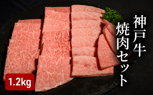 神戸牛焼肉セット（1.2kg） [肉 牛肉 神戸牛 最高級肉 神戸ビーフ 神戸肉 但馬牛 ロース もも かた 食べ比べ 焼肉 お取り寄せ 加東市 兵庫県] 1795122 - 兵庫県加東市