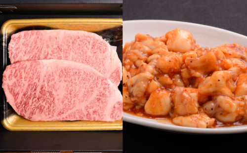 おおいた和牛 サーロインステーキ &ぷりぷり ホルモン （合計約 1kg ） 1805481 - 大分県竹田市