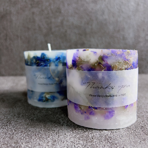 ドライフラワー 3dボタニカルアロマキャンドル パープル 春の柚 癒し 空間 神秘 0670 鳥取県江府町 Au Pay ふるさと納税