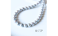 パール優美 真珠 アクセサリー ネックレス パール 7mm ～ 7.5mm 伊勢志摩 志摩 志摩産 ギフト 母の日 ホワイトデー クリスマス 入学式 卒業式 成人式 結婚式 記念日 誕生日 フォーマル シンプル / 志摩産 あこや真珠 7-7.5mm ナチュラルブルー フォーマルネックレス 42cm