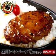 A1-30117／【黒豚】桜島美湯豚ハンバーグ（おろしソース）150g×5個