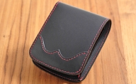 牛革ハーフウォレット（二つ折り財布）ブラック
