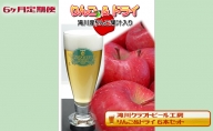 【6ヶ月定期便】滝川クラフトビール工房 りんご＆ドライ 6本セット