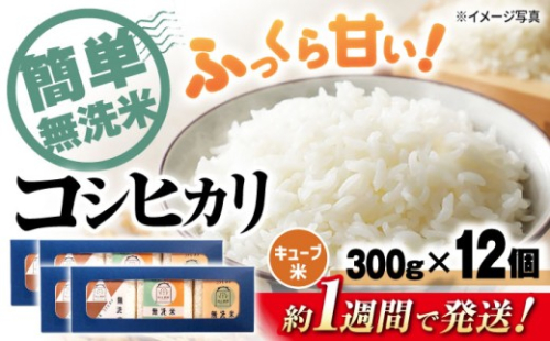 【スピード発送】【令和7年産】無洗米 コシヒカリ キューブ 2合[300g×12個] 長浜市/阿辻農園[AQAW011] コシヒカリ こしひかり 無洗米 真空パック 米 お米 小分け 魚のゆりかご水田 長浜市産 こめ 白米 精米 お米  食品 国産 炊きたて 米ギフト ブランド米  食卓 美味しい  人気 ごはん ご飯 おにぎり 炊き込みご飯 おすすめ プレゼント 贈答