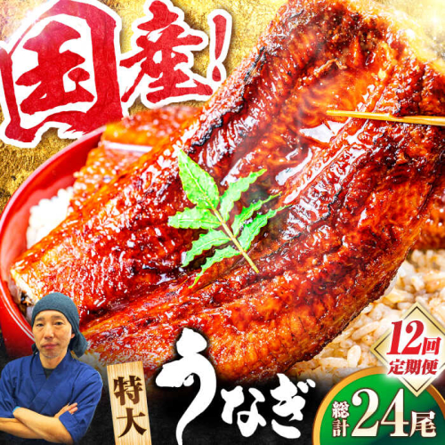 【全12回定期便】国産！九州仕立ての特大うなぎ蒲焼 計400g（200g×2尾）吉野ヶ里町/株式会社フジマキ うなぎ ウナギ 国産 [FDM010] 1838940 - 佐賀県吉野ヶ里町