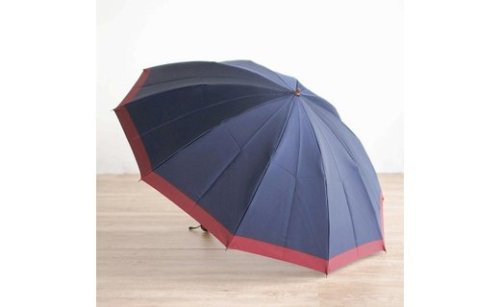 【数量限定】橘　折りたたみ傘　60cm　10本骨(ネイビー×レッド) 184203 - 山梨県都留市