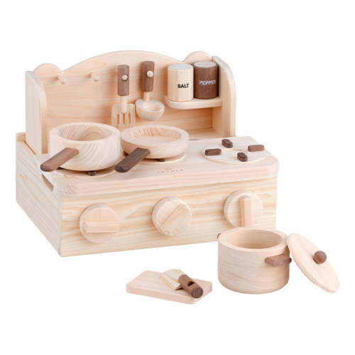 木製 ままごと ミニキッチン【檜のおもちゃ ＩＫＯＮＩＨ】≪桧 おもちゃ ヒノキ ひのき 木育 知育≫ 184456 - 京都府亀岡市