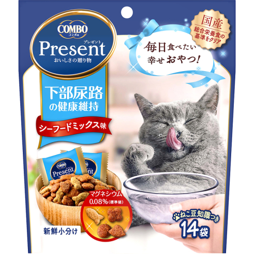 《ペットフード》日本ペットフード コンボプレゼント キャットおやつ  下部尿路の健康維持  42g(小分け14袋入り)×30袋(ケース) 1850186 - 静岡県袋井市