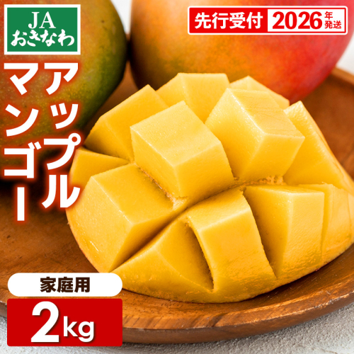 【先行受付】【2026年発送】JAおきなわの産直アップルマンゴー 約2kg【ご家庭用・白箱】- 先行予約 沖縄 産地直送 季節の果物 旬の味覚 ご自宅用 トロピカルフルーツ 沖縄県 八重瀬町 1852385 - 沖縄県八重瀬町