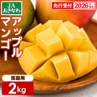 【先行受付】【2026年発送】JAおきなわの産直アップルマンゴー 約2kg【ご家庭用・白箱】- 先行予約 沖縄 産地直送 季節の果物 旬の味覚 ご自宅用 トロピカルフルーツ 沖縄県 八重瀬町