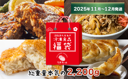 今井ファームの冷凍食品お楽しみ福袋【2025年11月～12月発送】≪ハンバーグ・牛丼・餃子・コロッケ≫ 1853594 - 兵庫県淡路市