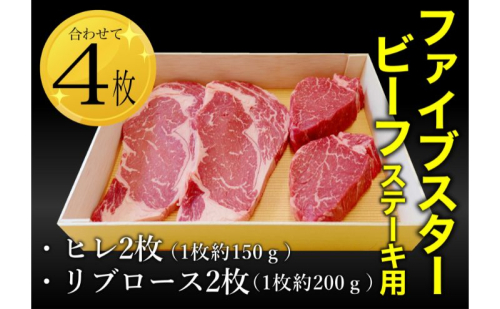 ファイブスタービーフステーキセット（ロース2枚、ヒレ2枚）ステーキ肉 肉 牛 牛肉 ニュージーランド産 市原市 千葉 1860345 - 千葉県市原市