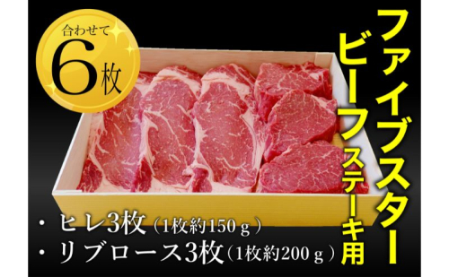 ファイブスタービーフステーキセット（ロース3枚、ヒレ3枚）ステーキ肉 肉 牛 牛肉 ニュージーランド産 市原市 千葉 1860346 - 千葉県市原市