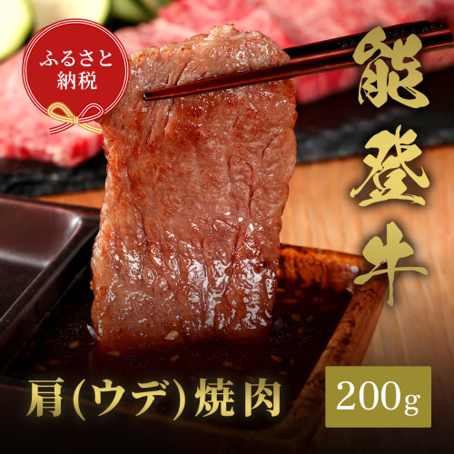 肉【和牛セレブ】能登牛　牛肩（ウデ） 焼肉 200g 黒毛和牛 霜降り ギフト 石川県 能美市 1860409 - 石川県能美市