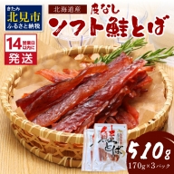 【A-037】北海道産　皮なしソフト鮭とば（170g×3袋）