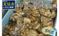 【Z8-001-10】サロマ湖産海のミルク阿修羅牡蠣 3kg【2022年10月から順次配送】