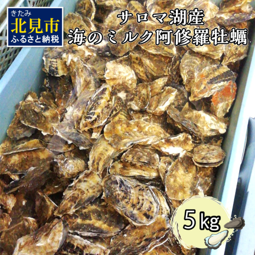 【予約：2025年10月中旬から順次発送】サロマ湖産 海のミルク 阿修羅牡蠣 5kg ( 魚介類 海鮮 魚介 牡蠣 かき カキ 海のミルク サロマ湖 5キロ 期間限定 国産 1年カキ )【031-0015】 186398 - 北海道北見市