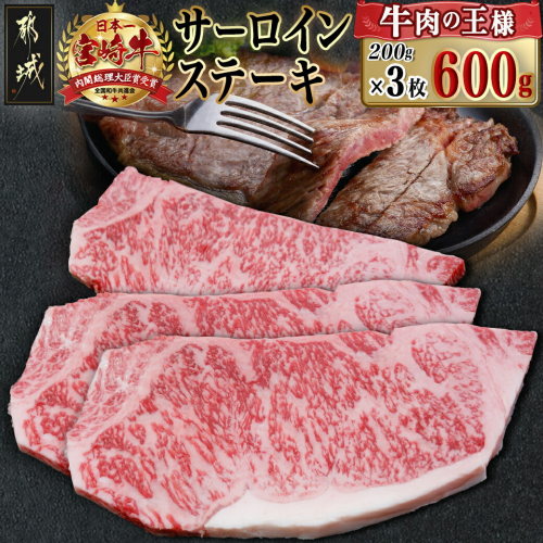 宮崎牛サーロインステーキ(200g×3枚)_AD-N401 1864814 - 宮崎県都城市