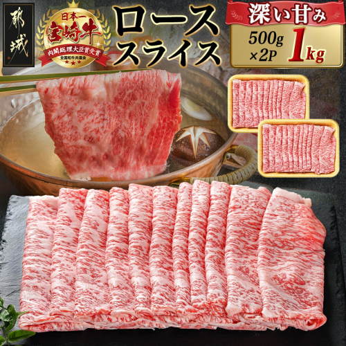 宮崎牛ローススライス(500g×2P)_AE-N402 1865591 - 宮崎県都城市