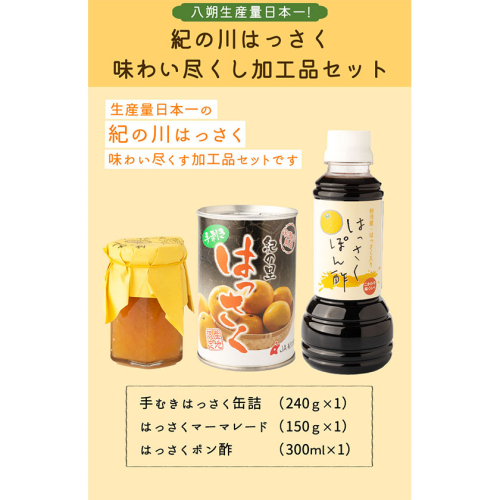 「紀の川はっさく」味わい尽くし加工品セット紀の川フルーツ観光局 《90日以内に出荷予定(土日祝除く)》和歌山県 紀の川市 187836 - 和歌山県紀の川市