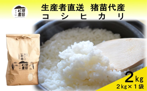 米 令和6年度産 新米 コシヒカリ 2kg 白米 精米 生産者直送 直送 1881256 - 福島県猪苗代町