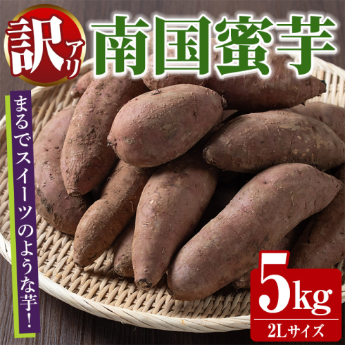 訳あり！数量限定！熟成芋「南国蜜芋」(2Lサイズ・5kg) 訳あり 国産 お芋 野菜 デザート 焼芋 焼き芋 焼きいも イモ 紅はるか 大学芋 訳アリ 選べる 詰め合わせ 【うとさんち】a-8-22 1881522 - 鹿児島県阿久根市