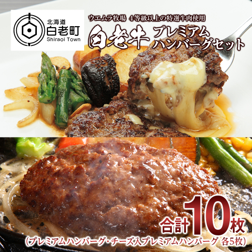 白老牛プレミアムハンバーグセット（10枚） 188607 - 北海道白老町