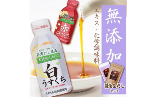 H-176 【無添加】天然昆布だし醤油＆だしセット≪お楽しみ４品≫ 188786 - 兵庫県たつの市