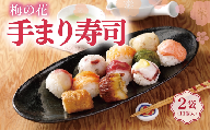 てまり寿司 2人前 (2袋 各11種) 梅の花 手まり寿司  冷凍 寿司 海老 / サーモン / カニ / 鯛 / 高菜 / 穴子 / 湯葉 / タコ / みょうが / 梅大根 / いなり てまり 一口サイズ ひとくちサイズ 彩り お寿司 寿司 すし てまり寿司 手毬寿司 ギフト 贈答 プレゼント 贈り物 京都 京都府 井手 井手町 【225】