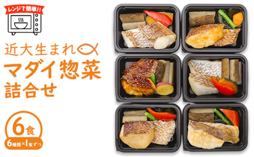 レンジで簡単！近大生まれマダイ惣菜詰合せ（6食） ｜ 真鯛 焼き魚 煮付け セット おそうざい 190018 - 和歌山県美浜町
