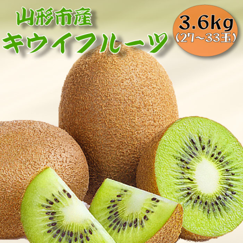 山形市産キウイフルーツ 3.6kg(27～33玉)１月お届け FY25-905 190104 - 山形県山形市