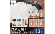 170032 【定期便・年3回】お米と届く佐藤水産 ご飯のおとも