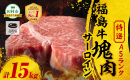 【ふるさと納税】【 厳選 福島牛 A5 】塊肉 サーロイン 15kg スパイス付き ブロック肉 ステーキ BBQ ローストビーフ チャンピオンスパイ