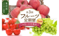 [先行予約][定期便]令和7年産 フルーツ定期便 3回 配送 さくらんぼ シャインマスカット りんご 2025年6月中旬頃〜 発送開始 2025年産