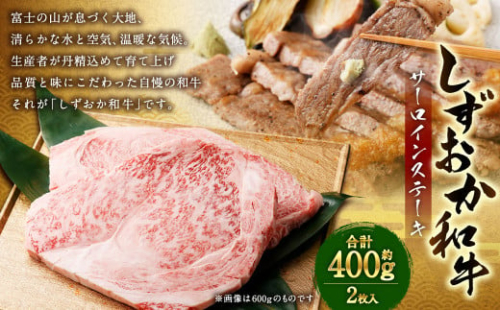 しずおか和牛 サーロインステーキ 2枚 計約400g ｜和牛 牛肉 お肉 肉 サーロイン ステーキ  静岡県 菊川市 1910020 - 静岡県菊川市