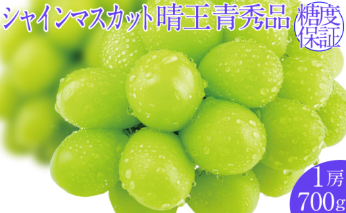 2026年予約受付中 シャインマスカット晴王 7月～8月出荷 1房 約700g  人気 岡山県産 種無し 皮ごと食べる みずみずしい  フレッシュ 晴れの国 おかやま 果物大国 ハレノフルーツ 1916661 - 岡山県玉野市