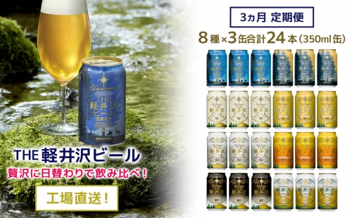 【3ヶ月定期便】24缶飲み比べセットTHE軽井沢ビール　クラフトビール 191846 - 長野県佐久市