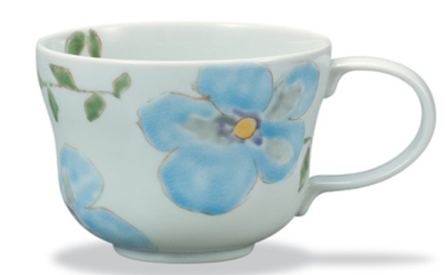 九谷焼マグカップ しあわせの花 川合孝知作 a04 焼き物 民芸品 工芸品 食器  192342 - 石川県能美市