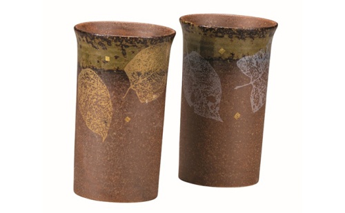 九谷焼 ペアフリーカップ・葉文（2個セット） a04 工芸品 民芸品 伝統技術  192433 - 石川県能美市