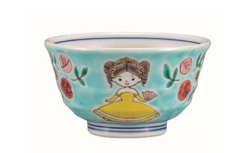 九谷焼 小さい飯碗・お姫さま a02 民芸品 工芸品 焼き物 食器 お姫様柄 192515 - 石川県能美市