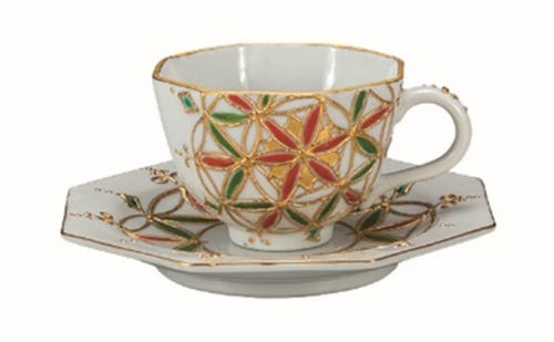 九谷焼 カップ&ソーサ・花紡(はなつむぎ)相川志保 a04 工芸品 民芸品 伝統技術 ソーサー 192518 - 石川県能美市