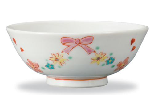 九谷焼プチ飯碗　リボン　前田敦子作 a02 焼き物 民芸品 工芸品 インテリア 食器 茶碗  192542 - 石川県能美市