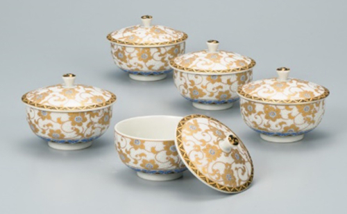 九谷焼 蓋付汲出揃 白粒鉄仙 a03 工芸品 192672 - 石川県能美市