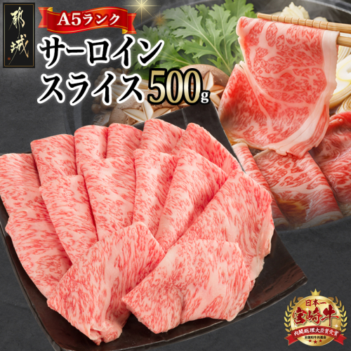 【A5】宮崎牛サーロインスライス500g_AE-0105 193194 - 宮崎県都城市