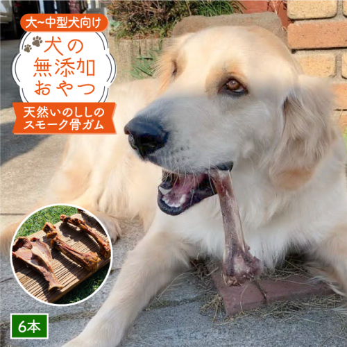 大型犬向け☆天然いのししのスモーク骨ガム6本【わんこin食堂】 [FCG053] 193354 - 佐賀県吉野ヶ里町