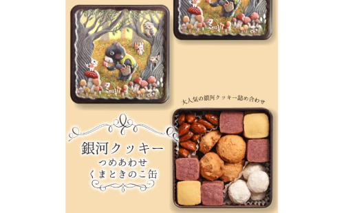 銀河クッキー 詰め合わせ くまときのこ缶 クッキー 缶 可愛い 焼菓子 スイーツ 洋菓子 プレゼント ギフト 贈り物 大和郡山市 奈良 1937718 - 奈良県大和郡山市