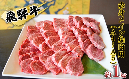 飛騨牛　赤身メイン焼肉用　A4～A5等級使用　マルイおまかせ約1kg（500g×2p） 193901 - 岐阜県安八町